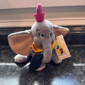 Disney Dumbo Plush -‎ Gray with Pink and Yellow